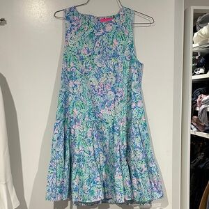 Lilly Pulitzer Kids Floral Dress - Blue and Pink